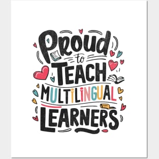 Proud Multilingual Teacher Posters and Art